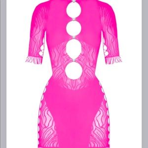 Pink miranda poster girl dress